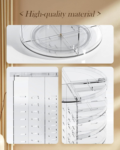 Organizador De Maquillaje Giratorio Grande Con 7 Niveles 1