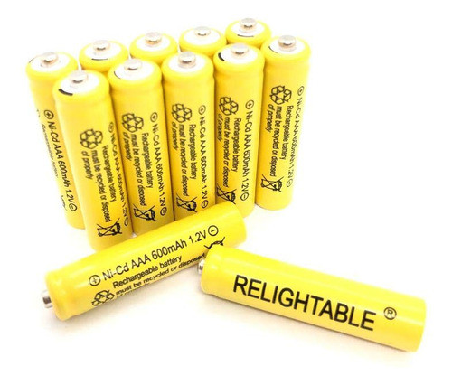 Relightable Pilas Recargables Nicd Aaa De 600 Mah 1.2 V Para 0