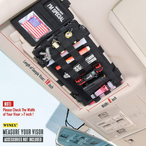 Wynex - Organizador Tctico Para Visera De Auto Con Diferente 1