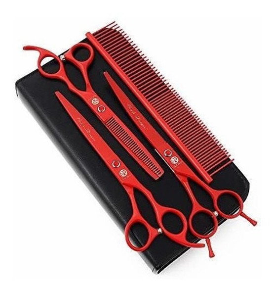 Purple Dragon Juego De 3 Tijeras Para Mascota - Rojo 0 Purple Dragon Juego De 3 Tijeras Para Mascota - Rojo 0