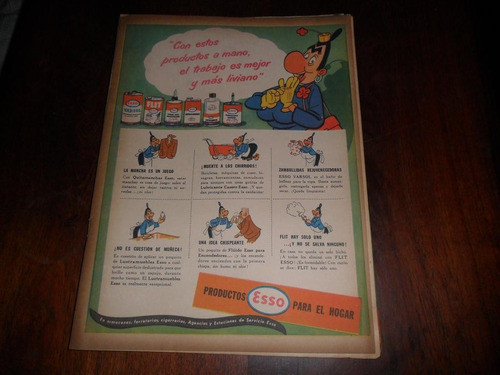 Antigua Publicidad 1954 Lubricante Esso Ramona Lino Palacios 0