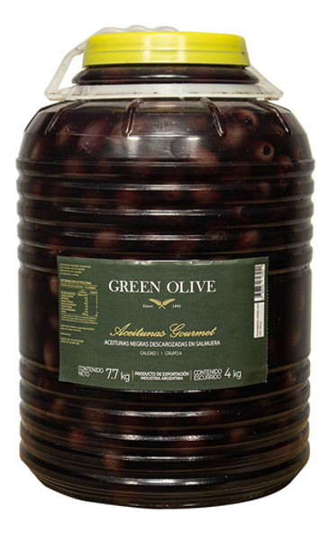 Aceitunas Negras Nat. Desc. Green Olive Nº 0 X 4 Kg. Garrafa 0