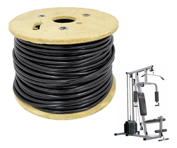 Cable De Acero Gym Reforzado Forrado 7m X 5mm Gimnasio 0