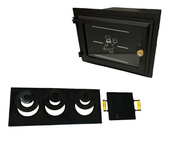 Forno P/fogão A Lenha Gde. Aço + Chapa 3 F Mult. C/bifeteira 0