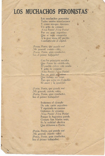 Antiguo Folleto Marcha Peronista 0