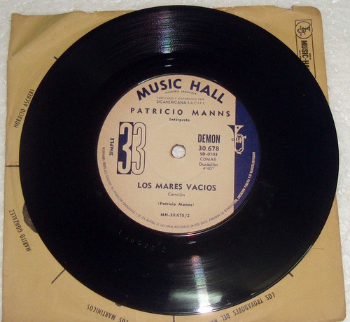 Patricio Manns El Andariego / Los Mares Vacios Simple Kktus 1