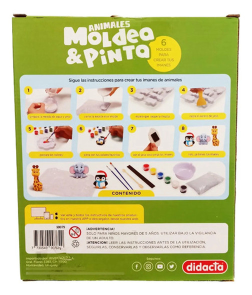 Juego Pinta Y Moldea Didacta Crea Imanes Molde Animales Febo 1