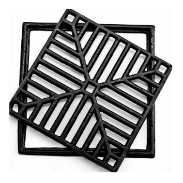 Rejilla Fundicion Reforzada 30x30cm Hierro Marco Rohermet 1