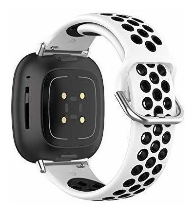 Malla De Silicona Deportiva  Fitbit Versa 3/sense Blancaeg 1