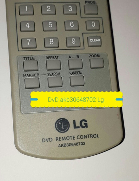 Controle Remoto LG Akb30648702 Para Dvd  Original 0