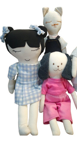 Muñecos De Apego O Decoracion Animales Niños Bebe Tela 1