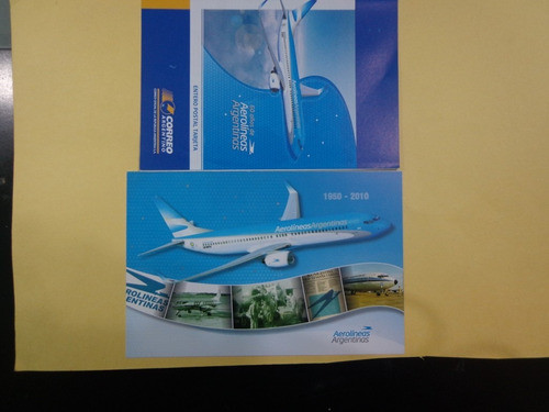 Tarjeta + Volante Filatélico De Aerolineas Argentinas 0