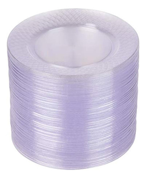 Prestee 100 Platos De Plástico Transparente, 0