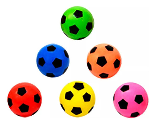 Pelota Saltarina Futbol Fluo Souvenir Piñata X 10 Unidades 0