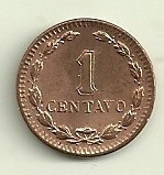 Moneda Argentina De Cobre 1 Centavo Año 1943 Sin Circular 1