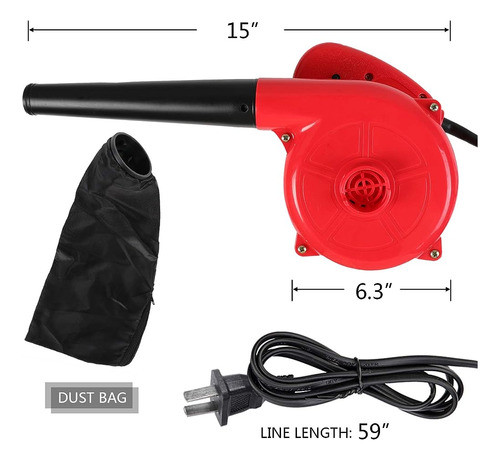 Boshen Soplador De Hojas Eléctrico De Mano 110v 700w 5.5a 2 1