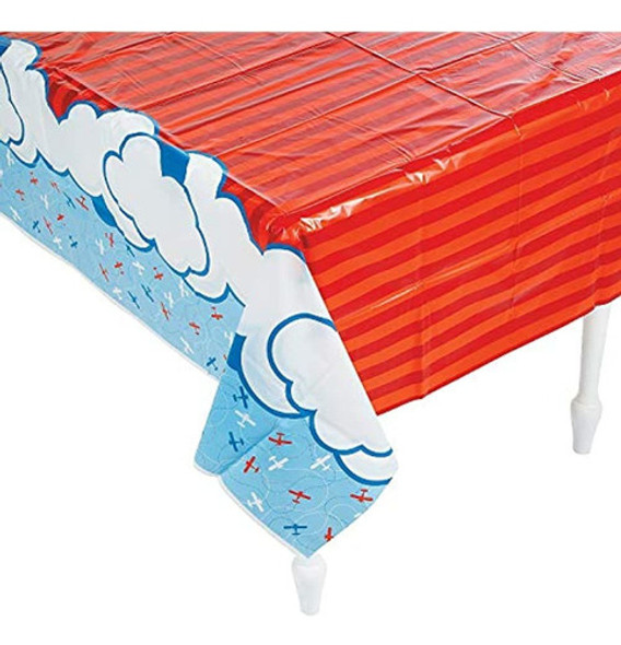 Plastic Up - Away Airplane Tablecover - 54 X 108 0