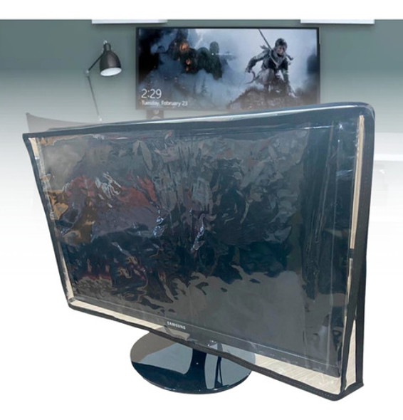 Capa Para Monitor Gamer  27 Polegadas Em Pvc Cristal 1 Capa Para Monitor Gamer  27 Polegadas Em Pvc Cristal 1