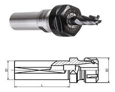 Nuevo C25 Er20 Recto Mango Portaherramientas L:6 «d1:25 Mm D 1