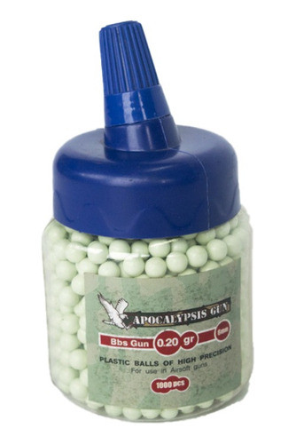 Airsoft Trazadores Bbgun 6mm 0,20gr X 1000pc Flúo Pod 0