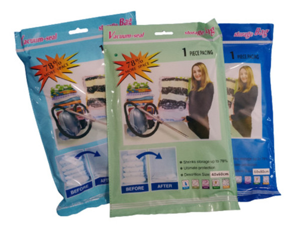 Pack 3 Bolsas Al Vacio Ropa 60x80 Cm - Ahorra 78% De Espacio 1 Pack 3 Bolsas Al Vacio Ropa 60x80 Cm - Ahorra 78% De Espacio 1