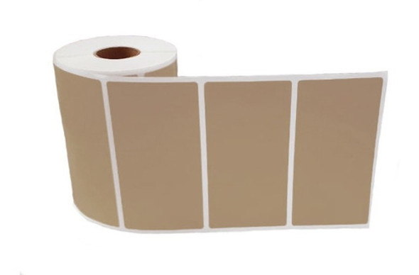 Etiqueta Adesiva Couchê Cor Kraft 100mm X 50mm - 10 Rolos 1
