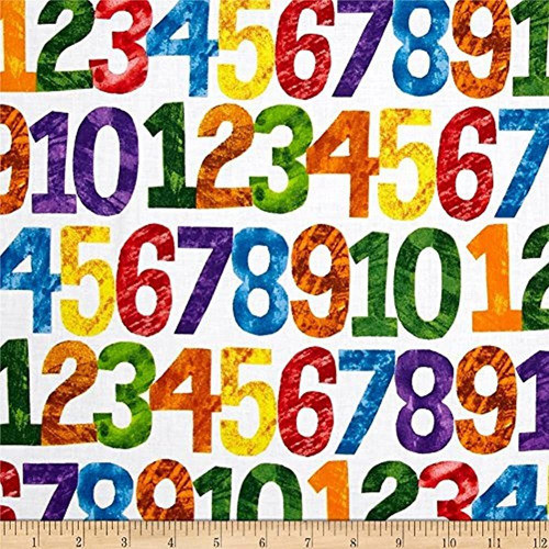 Eric Carle 1,2,3, To The Zoo Numbers White/multi, Quilting F 0
