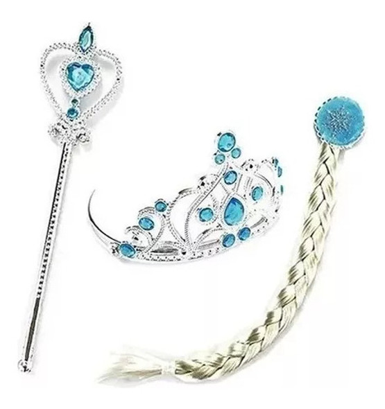 Set De Trenza + Corona + Cetro!!! De Elsa Frozen. 0