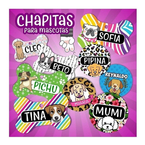 Plantillas Diseños Para Sublimar Placas Collar Mascotas 0