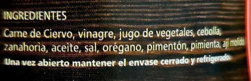 Escabeche De Ciervo X 480 Gm- Rincon De Arturo 1