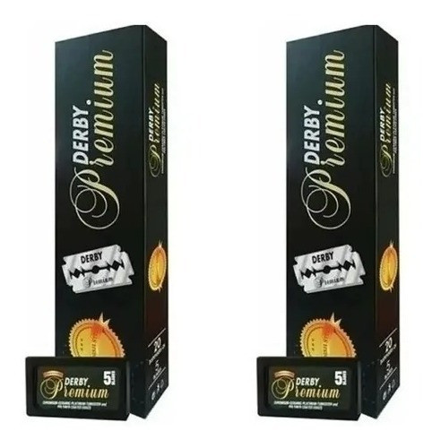 2 Caixa 200 Lâmina De Barbear Derby Premium Original  C/ Nfe 0