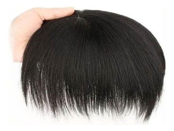 Protese Capilar Masculina Orgânica Natural De Cabelo Liso 0