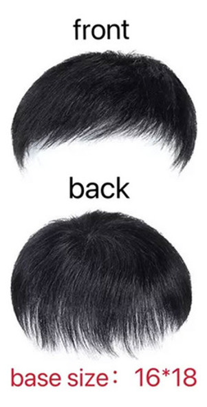 Protese Capilar Masculina Orgânica Natural De Cabelo Liso 1