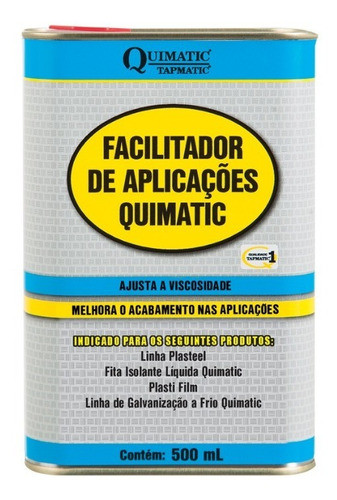 Facilitador/diluente De Aplicações 500 Ml Quimatic Tapmatic 0