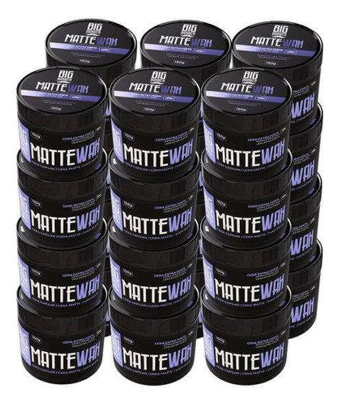 Cera Modeladora Matte Wax Big Barber 150g Pomada Kit 24 Unid 0