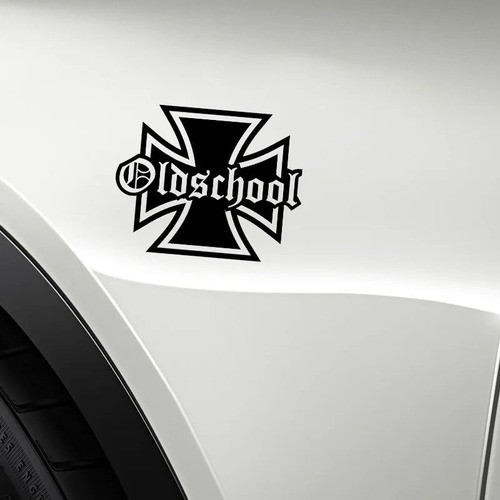 Calco Ploteo Old School Cruz Malta Tatoo Tuning 2x1 0