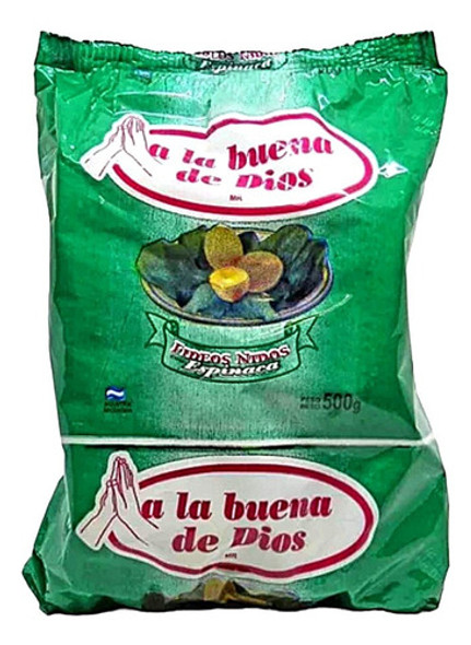 Pasta Fideos Nido Con Espinaca X 500 Gr - A La Buena De Dios 0