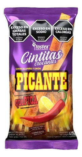 Nuevas! Cintitas Crocantes Tostex Talitas Picantes 125g 0