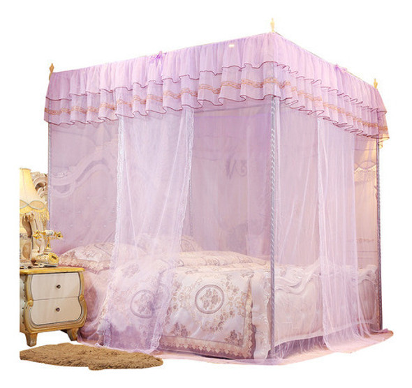 Elegante Rede De Cama Com Poste De Quatro Cantos (l) 0