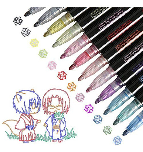Super Squiggles Shimmer Markers-12 Colores Doodle Dazzles Sh 0