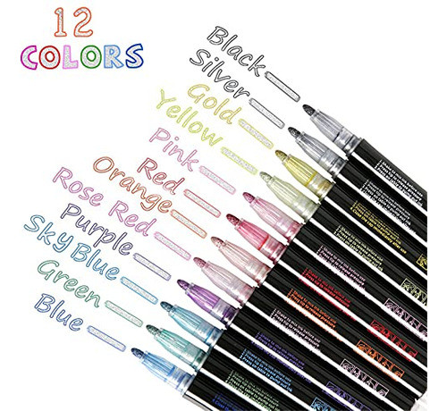 Super Squiggles Shimmer Markers-12 Colores Doodle Dazzles Sh 1