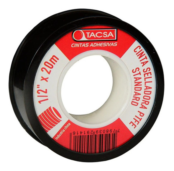 Cinta Teflonada Teflon Selladora Plomería 1/2'' X 20m 0