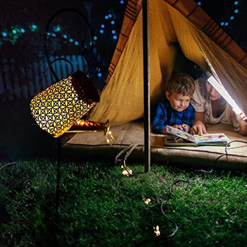 ~? Doraring Solar Lantern Garden Art Regadera Con Agua Corri 1