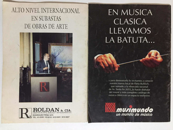 Lote 2 Folletos Teatro Colón Temporadas 1993/94 1 Lote 2 Folletos Teatro Colón Temporadas 1993/94 1