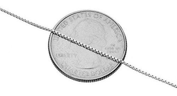 Plata De Ley Mm Caja De Cadena Collar Italiano Super D 1