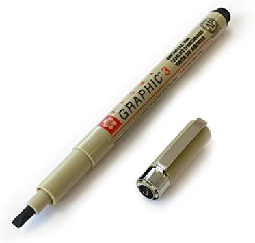 Sakura Pigma Graphic 3mm Negro - Mosca 0