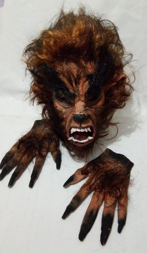 Máscara En Látex - Hombre Lobo Para Niño, Con Garras 1