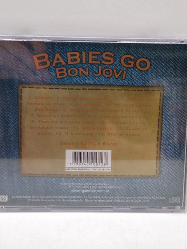 Babies Go Bon Jovi Sweet Little Band Cd Nuevo 1