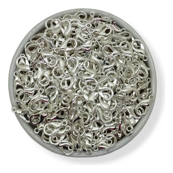 Gancho Mosquetón Metal Niquelado 50u 12mm Armar Bijou 0