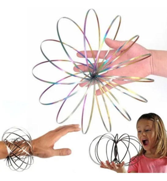 Anillo Mágico 3d Metálico Juguete Pulsera Resorte Niños 0